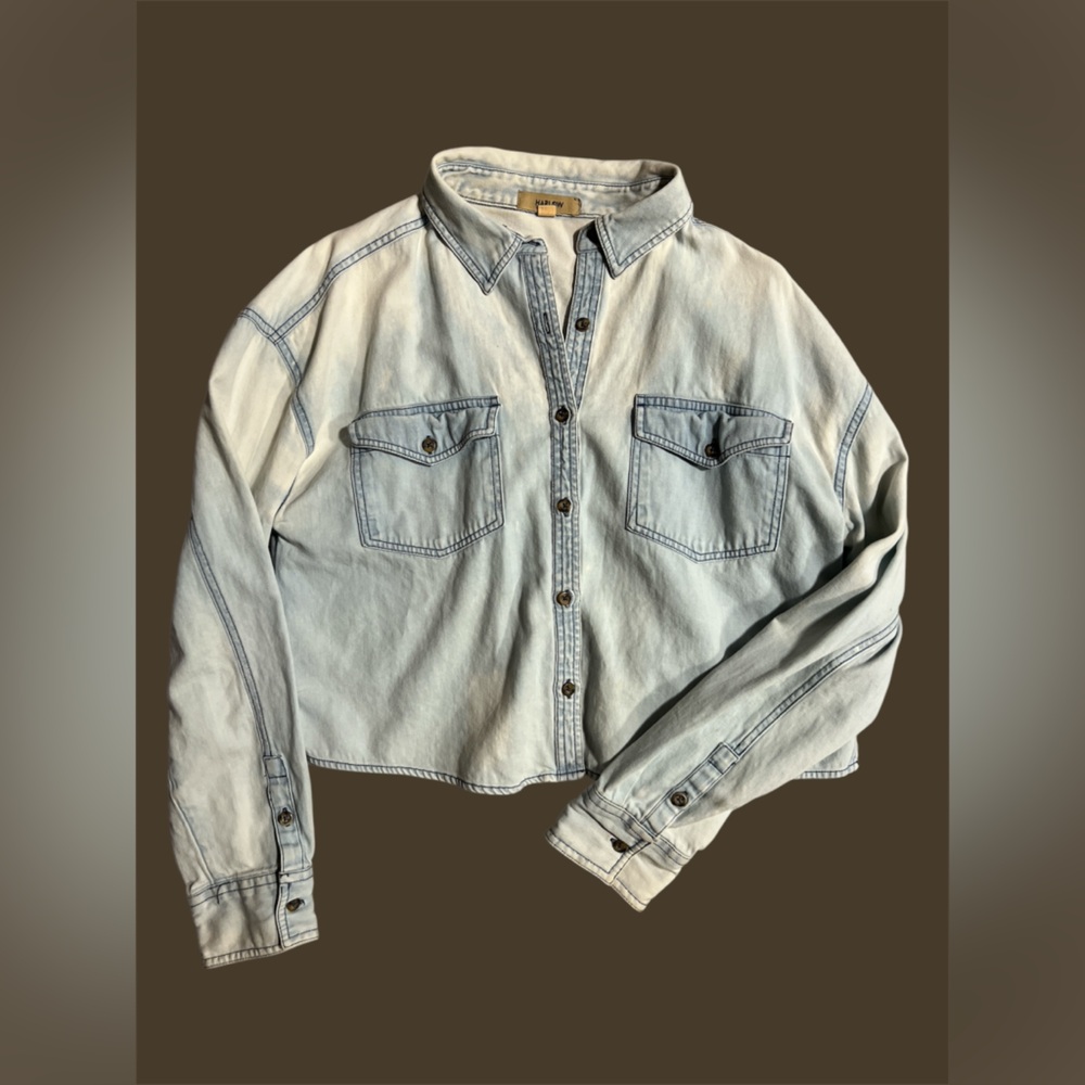 Harlow denim button up (medium)